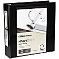 Office Depot® Brand Heavy-Duty View 3-Ring Binder, 2" D-Rings, 49% Recycled, Black