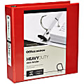 Office Depot® Brand Heavy-Duty View 3-Ring Binder, 2" D-Rings, 49% Recycled, Red 1 thumbnail image