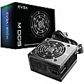 EVGA 500W 80Plus Power Supply Unit (100-W1-0500-KR) - Internal - 12 V DC Output - 500 W - 1 +12V Rails 1 thumbnail image