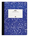 Office Depot® Marble Composition Book, 7 1/2" x 9 3/4", Wide Ruled, 160 Pages (80 Sheets), Blue