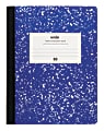 Office Depot® Marble Composition Book, 7 1/2" x 9 3/4", Wide Ruled, 160 Pages (80 Sheets), Blue 1 thumbnail image