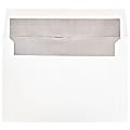 JAM Paper® Foil-Lined Invitation Envelopes, A9, Gummed Seal, Silver/White, Pack Of 25 1 thumbnail image