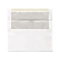 JAM Paper® Foil-Lined Invitation Envelopes, A9, Gummed Seal, Ivory/White, Pack Of 25
