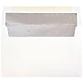 JAM Paper® Booklet Invitation Envelopes, A10, Gummed Seal, Silver/White, Pack Of 25