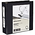 Office Depot® Brand Heavy-Duty View 3-Ring Binder, 3" D-Rings, 49% Recycled, Black