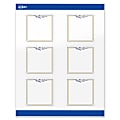 Avery® Print-To-The-Edge Labels & Sure Feed®, S00-DNJ-PRWGP10, 3" x 3", Glossy White, Preprinted Gold & Navy Border & Floral Design, Pack Of 60 1 thumbnail image