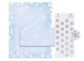 Great Papers! Holiday Stationery Kit, 8 1/2" x 11", Winter Flakes, Set Of 25