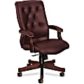 HON® 6 Bonded Leather Executive High-Back Chair, Merlot