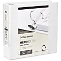 Office Depot® Brand Heavy-Duty View 3-Ring Binder, 3" D-Rings, 49% Recycled, White