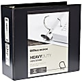 Office Depot® Brand Heavy-Duty View 3-Ring Binder, 4" D-Rings, Black 1 thumbnail image
