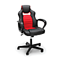 Essentials By OFM Racing-Style Mid-Back Gaming Chair, Red/Black 1 thumbnail image