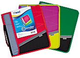 Mead® Zipper Binder, With Handle, 8 1/2" x 11", 1 1/2" Rings, Assorted Colors