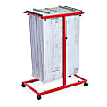 Alpine AdirOffice Blueprint Vertical Plan Center, 32-1/2”H x 27-1/2”W x 15”D, Red