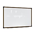 Ghent Prest Magnetic Dry-Erase Whiteboard, Porcelain, 50-1/4” x 74-1/4”, White, Driftwood Frame 1 thumbnail image