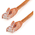 StarTech.com 6in Orange Cat6 Patch Cable with Snagless RJ45 Connectors - Short Ethernet Cable - 6 inch Cat 6 UTP Cable - First End: 1 x RJ-45 Male Network - Second End: 1 x RJ-45 Male Network - Patch Cable - Gold Plated Connector - Orange