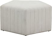 Lifestyle Solutions Galway Ottoman, 18”H x 32-2/5”W x 34”D, Ivory