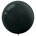 Amscan 24" Latex Balloons, Jet Black, 4 Balloons Per Pack, Set Of 3 Packs