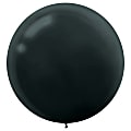 Amscan 24" Latex Balloons, Jet Black, 4 Balloons Per Pack, Set Of 3 Packs 1 thumbnail image