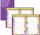 AT-A-GLANCE® 30% Recycled Weekly/Monthly Academic Planner, 5" x 8", Purple Vibe, July 2014–June 2015
