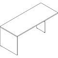 Lorell Prominence 2.0 Espresso Laminate Peninsula Desk - Espresso U-shaped, Laminated, Chocolate Top - 72" Table Top Width x 30" Table Top Depth x 1" Table Top Thickness - 39" Height - Assembly Required 1 thumbnail image