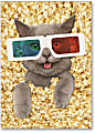 Viabella Fun Birthday Greeting Card With Envelope, 3-D Cat, 5" x 7"