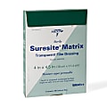 Medline Suresite® Matrix Transparent Film Dressings, 4" x 4 1/2", Clear, Pack Of 50 1 thumbnail image