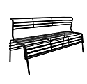 Safco® CoGo™ Indoor/Outdoor Bench With Back, Black