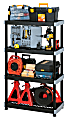 Rimax Heavy-Duty Storage Shelves, 4 Tiers, Black 1 thumbnail image