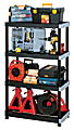 Rimax Heavy-Duty Storage Shelves, 4 Tiers, Black 1 thumbnail image