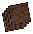 Quartet® Cork Bulletin Board Tiles, 12" x 12", Dark Finish Brown, Pack Of 4 1 thumbnail image