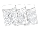 Barker Creek Peel & Stick Library Pockets, Color Me! Bohemian Animals, Pack Of 30