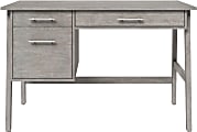 Whalen® Marilla 48"W Wood Pedestal Computer Desk, Driftwood Gray 1 thumbnail image
