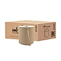 Highmark® ECO Hardwound 1-Ply Paper Towels, 100% Recycled, Natural, 800' Per Roll, Case Of 6 Rolls