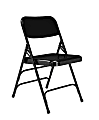 National Public Seating Steel Triple Brace Folding Chairs, Black, Pack Of 40