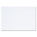 Hoffmaster Scalloped Edge Paper Placemat - Tableware, Utensil - 9.63" Length x 13.50" Width - Rectangle - Paper - White