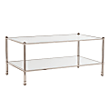 SEI Furniture Paschall Cocktail Table, Rectangle, Clear/Silver 1 thumbnail image