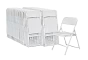 National Public Seating Lightweight Plastic Folding Chairs, White, Pack Of 40