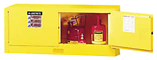 Yellow Piggyback Safety Cabinets, Manual-Closing Cabinet, 12 Gallon