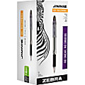 Zebra® Pen Jimnie® Rollerball Pens, Pack Of 24, Medium Point, 0.7 mm, Smoke Barrel, Black Ink