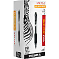 Zebra® Pen SARASA® Retractable Gel Pens, Pack Of 24, Medium Point, 0.7 mm, Assorted Colors