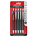 uni-ball® JetStream™ RT Retractable Ballpoint Pens, Bold Point, 1.0 mm, Black Barrels, Assorted Ink Colors, Pack Of 5