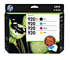 HP 920XL/920 High-Yield Black And Tri-Color Ink Cartridges With Media Kit Pack, Pack Of 2, D8J68FN 1 thumbnail image