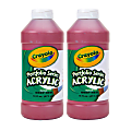 Crayola Portfolio Series Acrylic Paint, 16 oz., Deep Red, Pack Of 2 1 thumbnail image