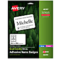 Avery® EcoFriendly 100% Recycled Name Badges, 2 1/3" x 3 3/8", White, Pack Of 80 1 thumbnail image
