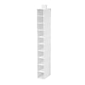 Honey-Can-Do 10-Shelf Hanging Vertical Closet Organizer, 54"H x 6"W x 12"D, White