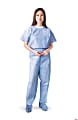 Medline Disposable Elastic-Waist Scrub Pants, X-Large, Blue, Case Of 30 1 thumbnail image