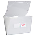 JAM Paper® Legal Size Expanding File, 8" Expansion, 8-1/2" x 14", Clear