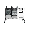 Cosco Classic Collection Folding Chair Trolley for Cosco Resin/Fan Back Folding Chairs, 48 5/8"H x 68 15/16"W x 31 1/8"D, Gray