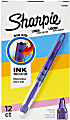Sharpie® Liquid Accent® Pen-Style Highlighters, Fluorescent Purple, Box Of 12