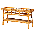 bali & pari Savitri Natural Rattan 2-Tier Console Table, 27-5/8”H x 47-1/4”W x 16-15/16”D, Natural 1 thumbnail image